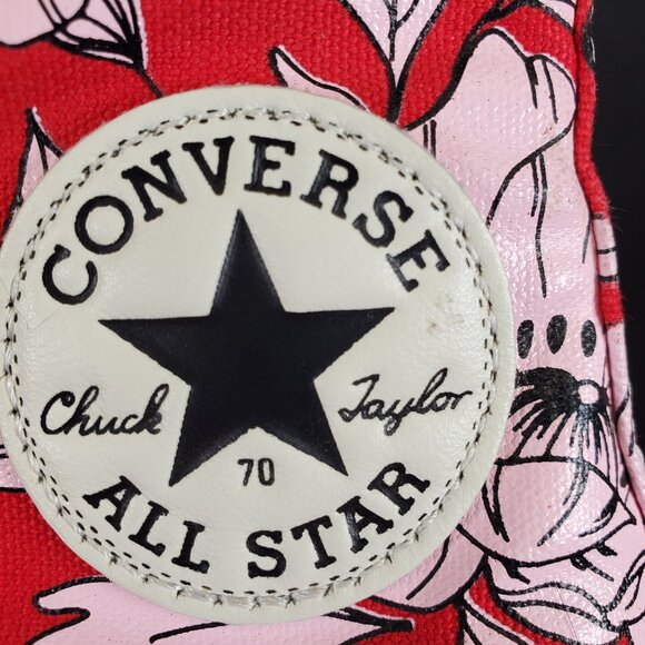 Converse Chuck 70 Vintage Floral Hi Top, Red/Cherry Blossom Chic Sneakers - Picture 5 of 15